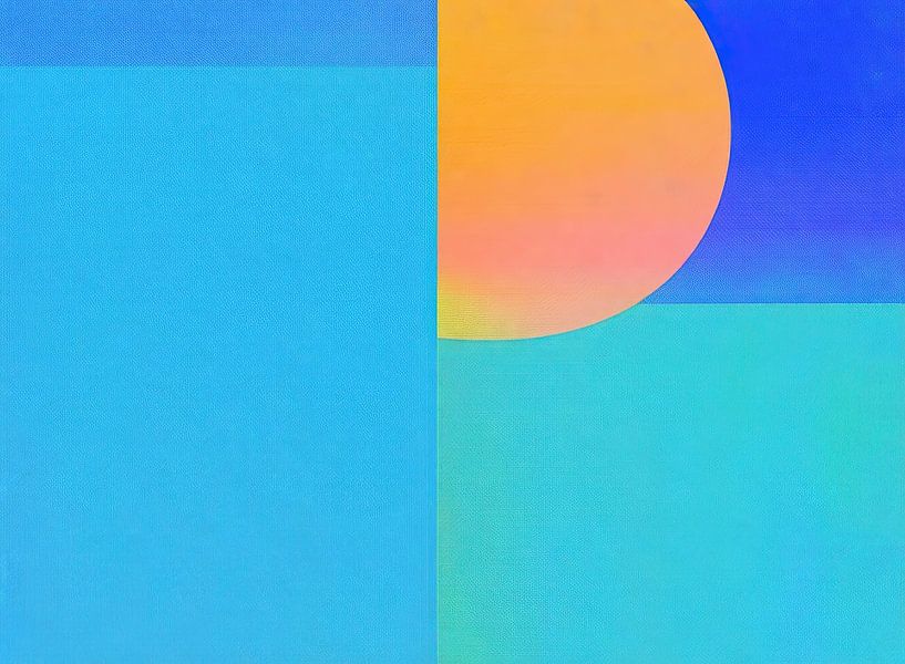 Blue and Yellow Abstract by Modern Collection