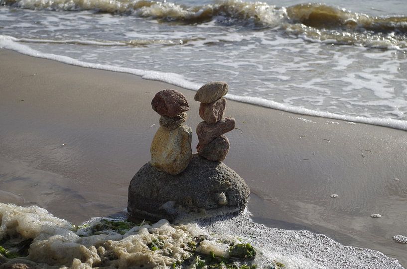 Romance in stone staring at the sea by Richard Pruim