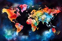 Carte du monde dans l'espace