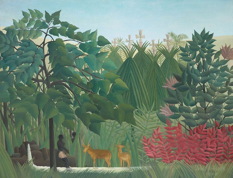 La chute d'eau, Henri Rousseau par Des maîtres magistraux