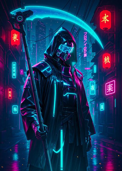 Sensenmann im Cyberpunk-Stil von Ruzerin