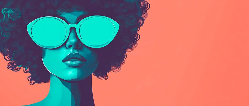 Kleurrijke flair - Stijlvolle elegantie Chique glamour - R van Poster Art Shop