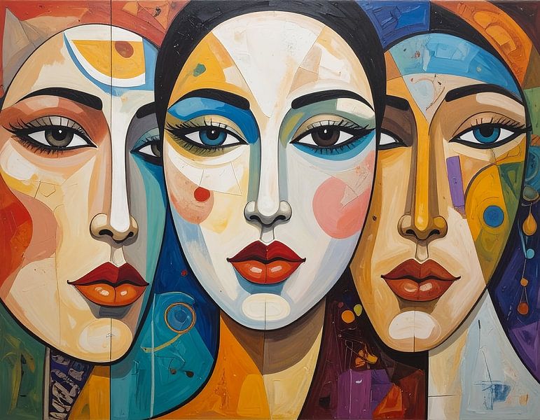 Frauenporträt oder 3 = 1 von Martine Affre Eisenlohr