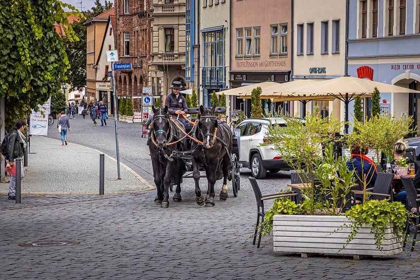 Voiture tirée par des chevaux à Weimar par Rob Boon