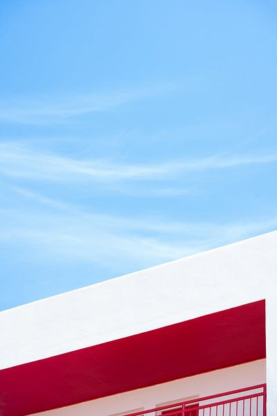 Abstraktes amerikanisches rotes Motel von Jenine Blanchemanche