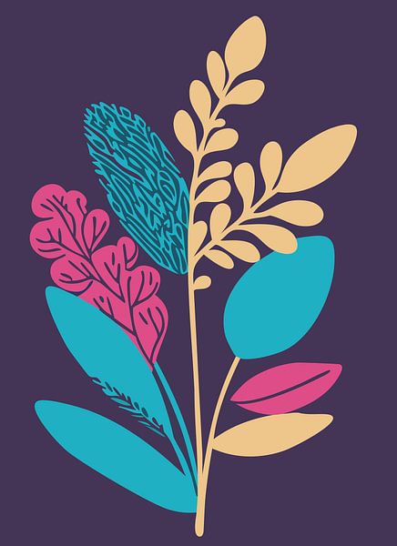 Retro Planten II van Gypsy Galleria