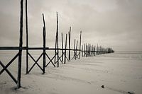 Gerüstbau schwarz und weiß