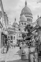 Basilique du Sacré-Coeur à Paris - photo en noir et blanc