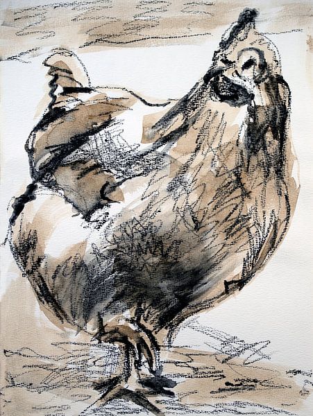 Huhn, (13) von Gemälde Liesbeth Serlie