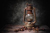 Nature morte - vieille lanterne rouillée