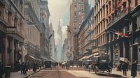 Photo New York circa 1900 digital art (KI)