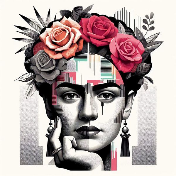 Frida, a Modern Art Portrait par J.O. Han