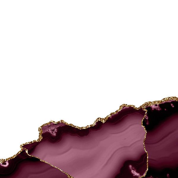 Bourgondië &amp; Goud Agaat Textuur 27 van Aloke Design