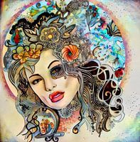 Flowers-Antique, serie Faces