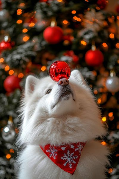 Christmas dog by Poster Art Shop