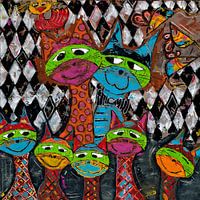 Eine gemütliche große Familie