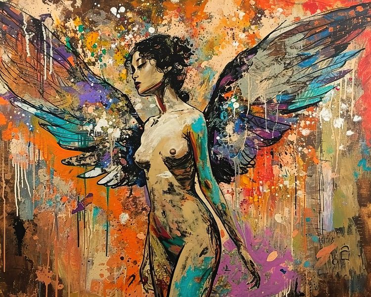 Women's Wings | Modern Portrait by Eye catching paintings