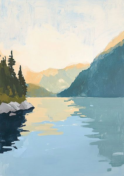 See Natur Minimalistisch Berge von Niklas Maximilian