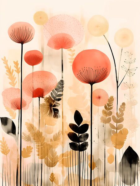 Abstracte bloementuin van Gypsy Galleria