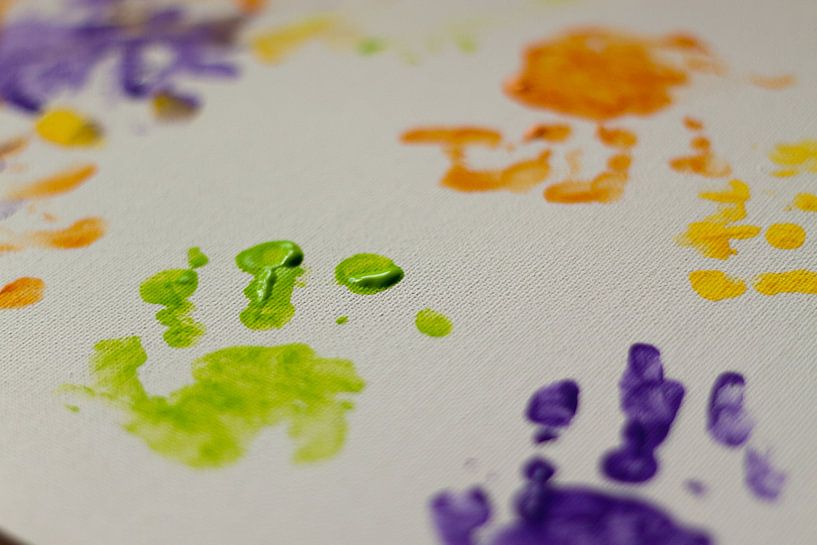Baby hands and paint von Marco de Groot