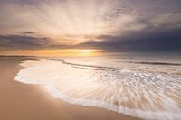 Sonnenuntergang am breitesten Strand von Texel