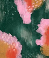 Dark Green Connection, moderne abstrakte Malerei