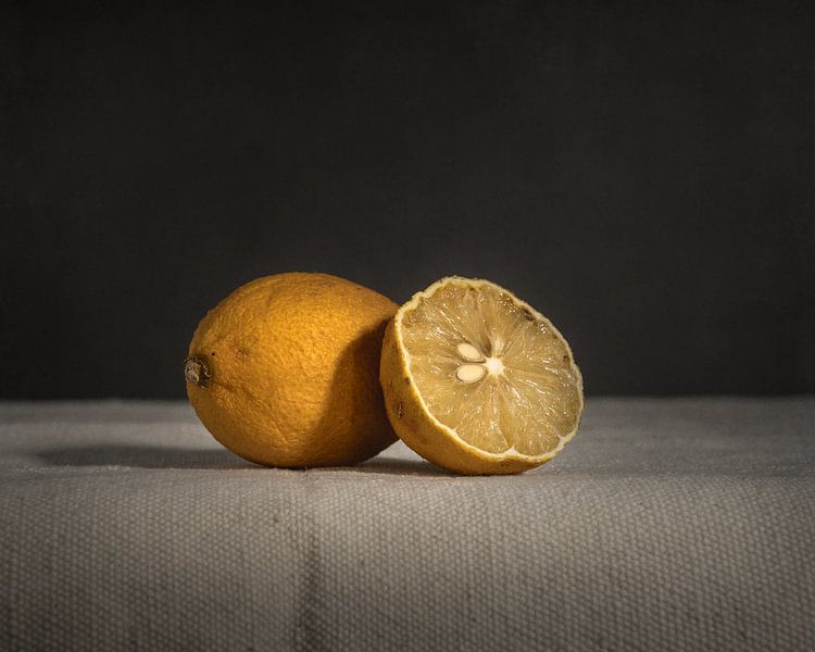 Still life of dried lemon by Mariska Vereijken