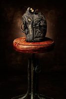 Vieux, noir, gant de baseball