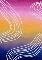 Tijdloos - abstract patroon kleurrijk geel/roze/blauw