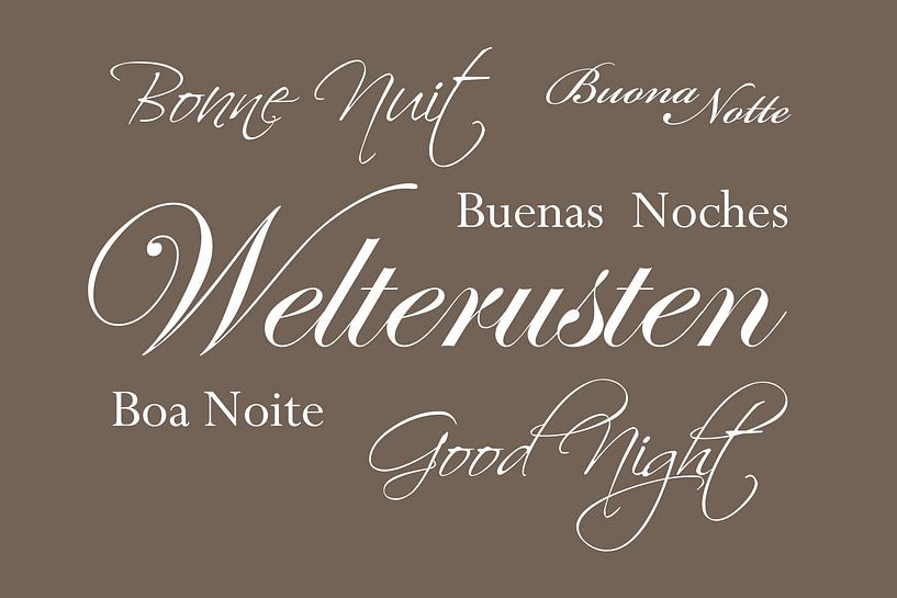 Good night - Dark brown by Sandra Hazes