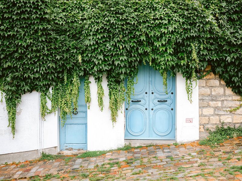 Blue doors of Paris | Travel photography france by Raisa Zwart Travel Photography Prints