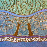 Friedliche Liebesbäume