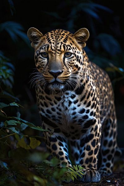 Léopard dans un environnement sombre par Art & Soul Creations