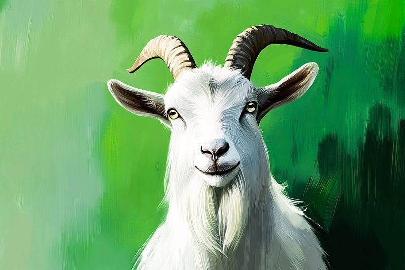 Ziege in Grün von Art & Soul Creations