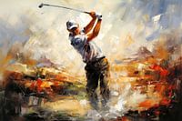 Abstract golfer