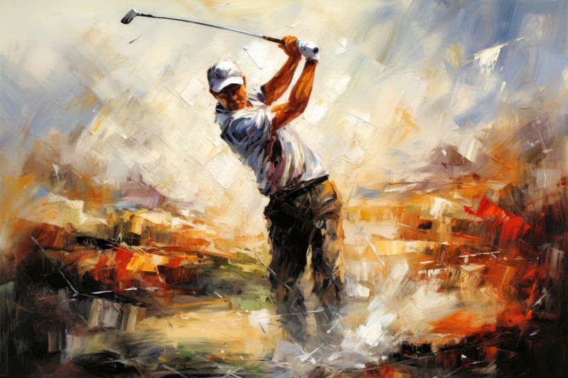 Abstract golfer by ARTemberaubend