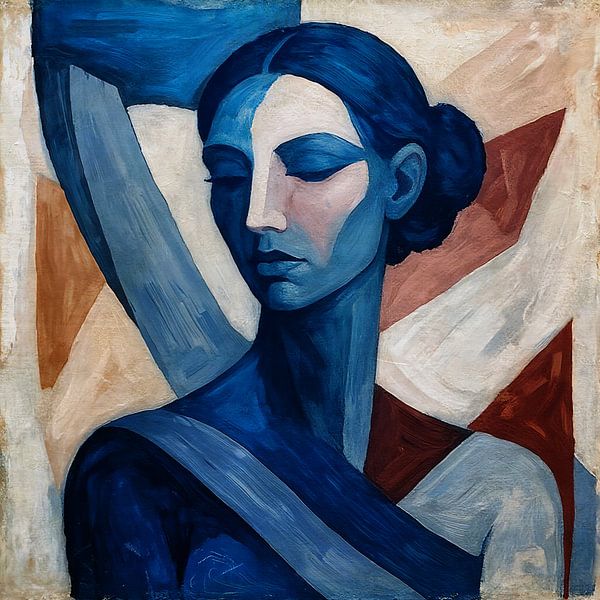 Portrait en bleu par Jan Keteleer