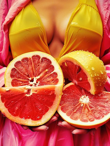Pamplemousse frais | Poster cuisine par Frank Daske | Foto & Design
