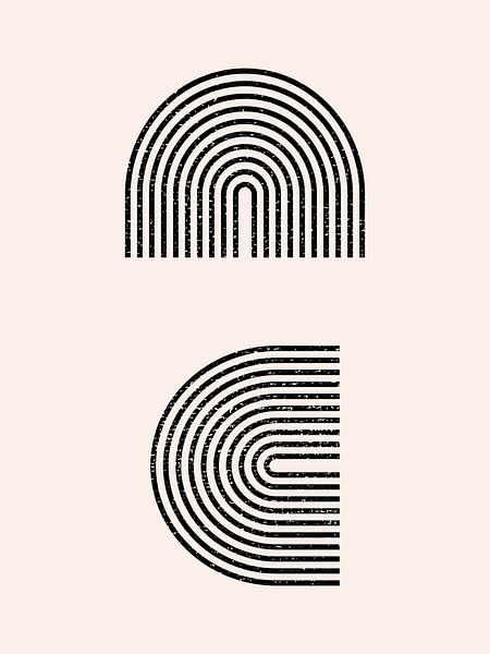 Moderne abstracte bogen met verweerde textuur van Dina Dankers