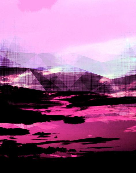 Magenta landscape by FRESH Fine Art
