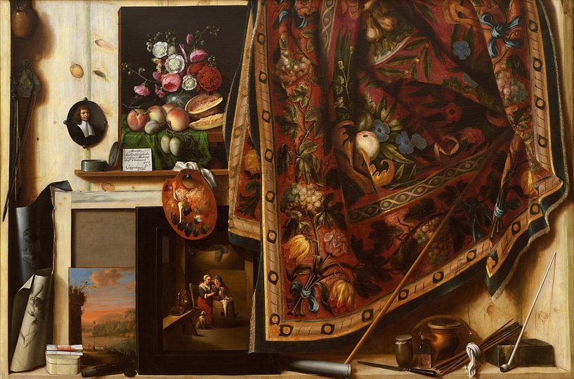 Cornelius Norbertus Gijsbrechts.  Un cabinet dans l'atelier de l'artiste par 1000 Schilderijen