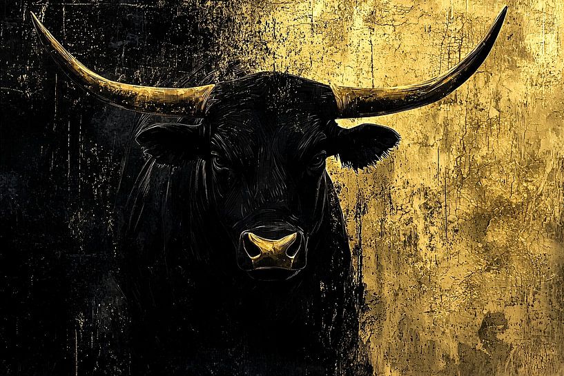 Stilvoller Stier mit goldenen Details von Art & Soul Creations