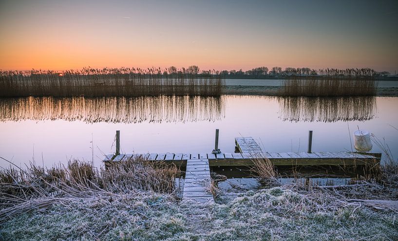 Jetée au lever du soleil par peterheinspictures