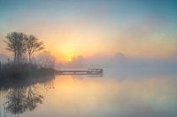 Lever de soleil sur le Grote Wielen de Leeuwarden