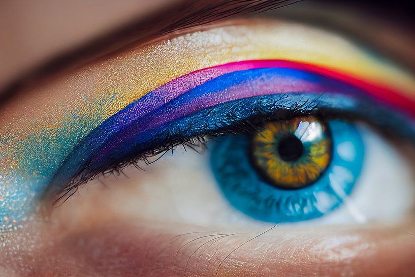 colourful eye shadow make-up eye illustration by Animaflora PicsStock