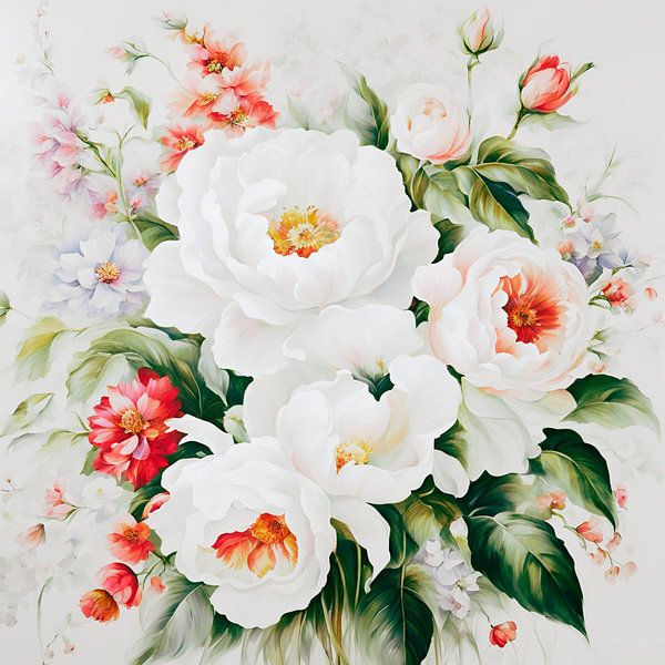 Kreative weiße Blüte Malerei von ComfortQ