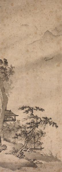 Landschaft mit Segelboot von 1000 Schilderijen