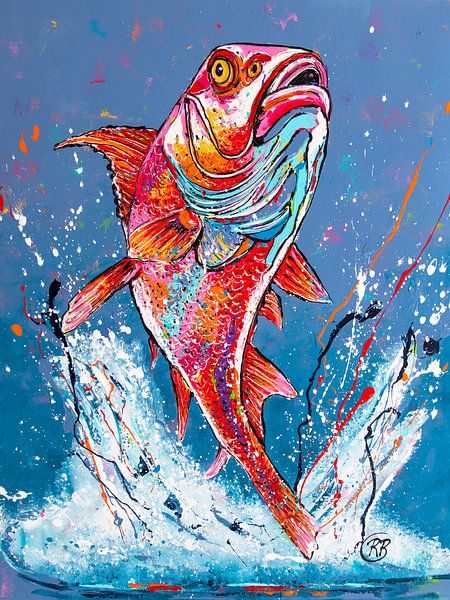 Red Snapper dans van Happy Paintings / Renata Rolefes