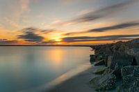 Zonsondergang op de Brouwersdam in Ouddorp