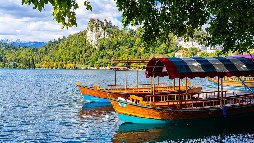 Traditional boat on Lake Bled, Slovenia by Jessica Lokker
